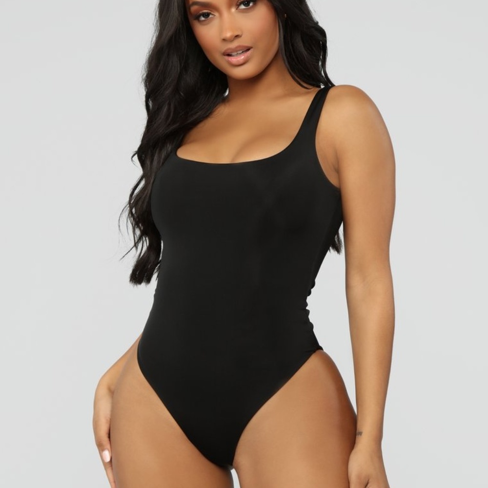 Easy Peasy Tank Swimsuit - Black - L